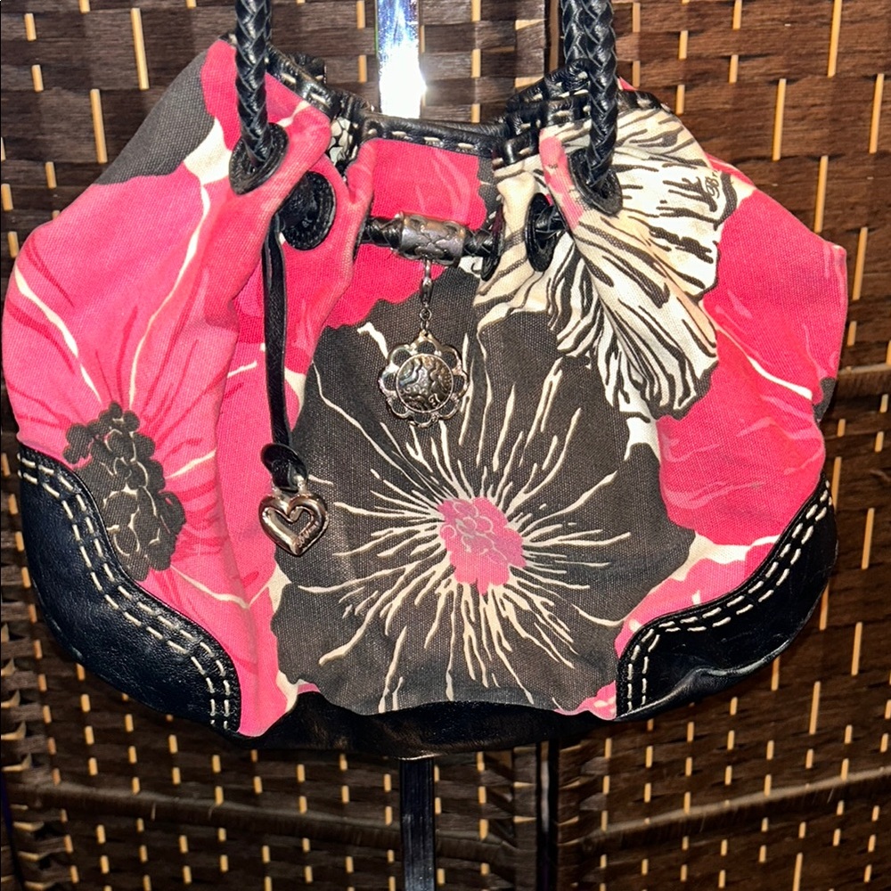 Brighton Floral Pink and Black Women's Bag